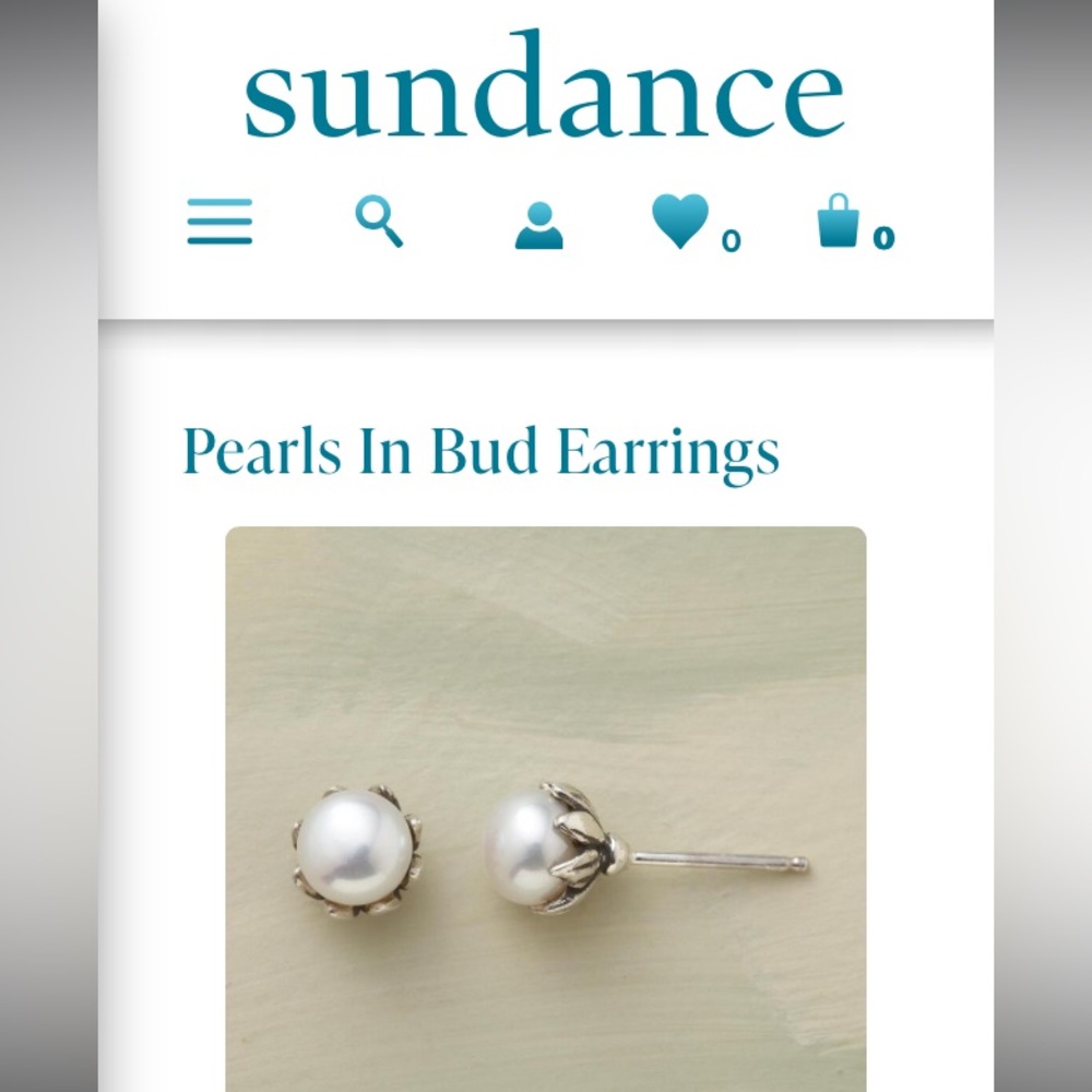 Sundance Pearls In Bud Earrings - White Pearl Studs